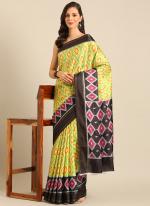 Cotton Green Casual Wear Printed Saree